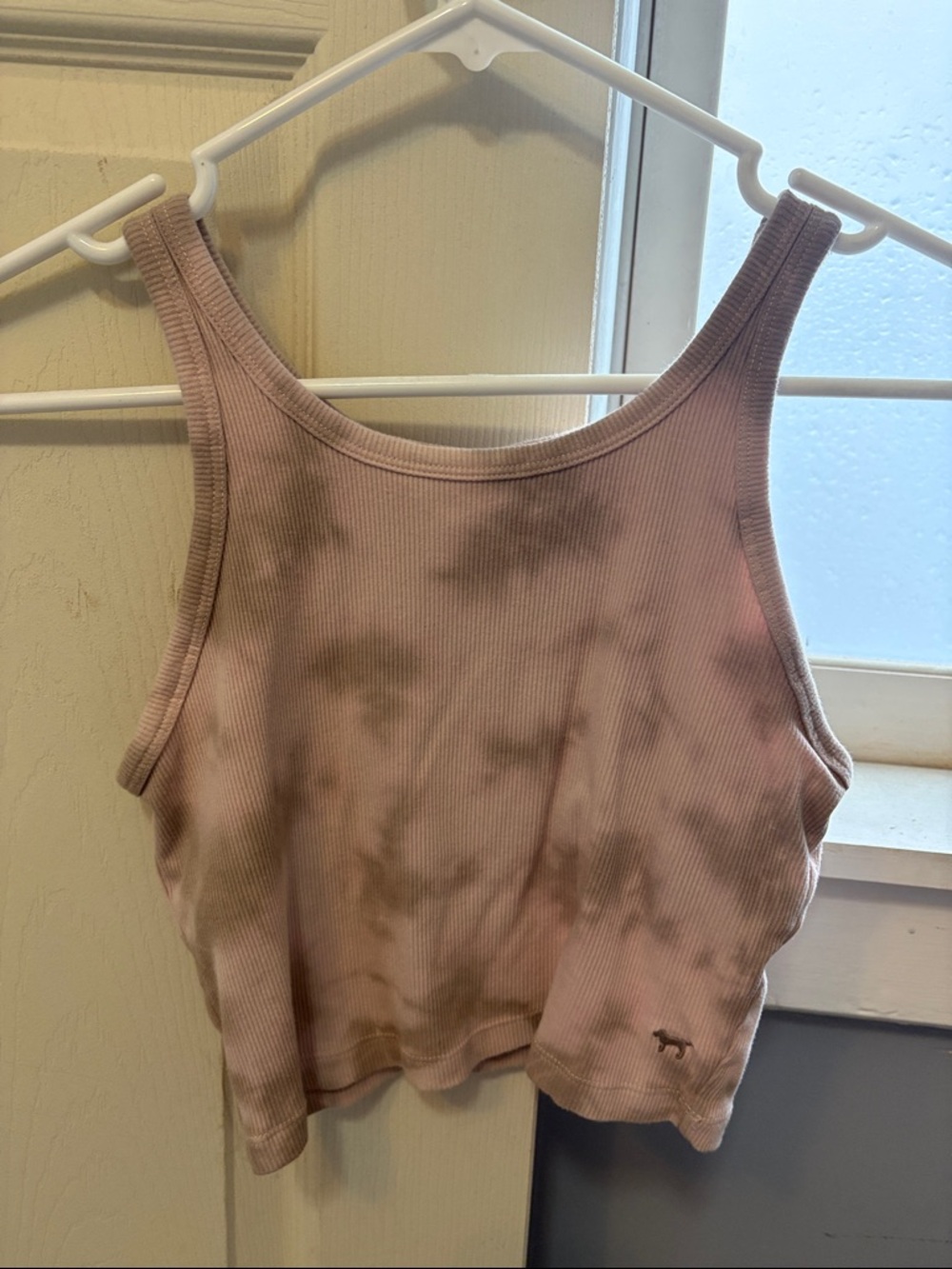 PINK Victoria's Secret Mauve Pink Tie-Dye Ribbed Cropped Tank